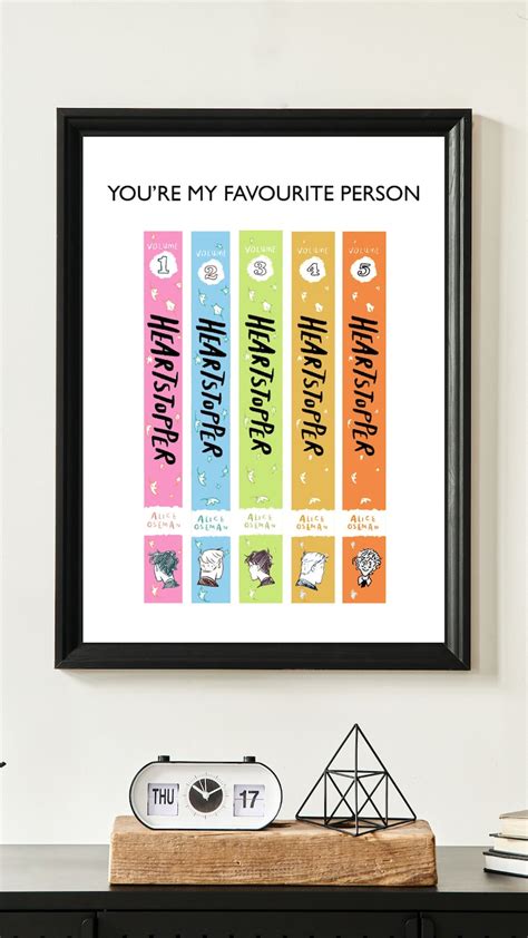 Heartstopper Alice Oseman Inspired Book Stack Print Gay Art Gay Couple Heartstopper Gifts