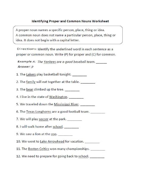 Identify Common Or Proper Nouns Worksheet Have Fun Teaching Worksheets Library