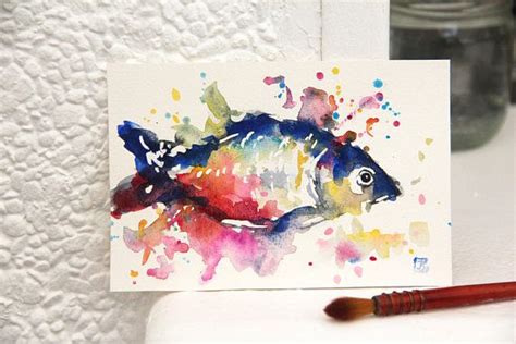 Fish Original Small Watercolor Painting Fish Art - Etsy | Fish art ...