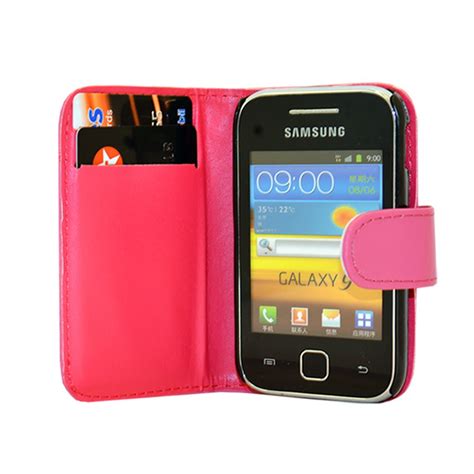 Fit Samsung Galaxy Y S Pu Leather Mobile Phone Wallet Book Flip