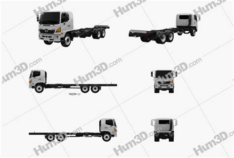 Hino Fc Lwb Chassis Truck Blueprint Template Dmodels