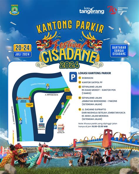 Hadiri Festival Cisadane Kota Tangerang 2024 Ini Lokasi Parkir Untuk