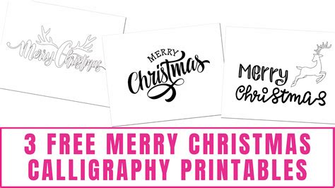 Free Merry Christmas Lettering Designs and Printable Letters