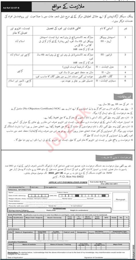 Public Sector Organization Jobs 2022 2024 Job Advertisement Pakistan