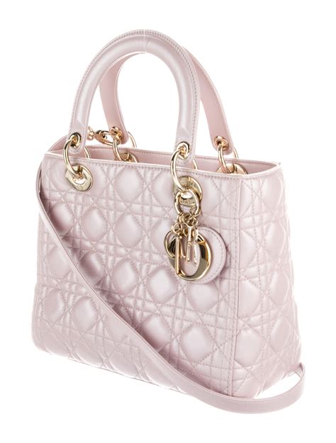 Christian Dior 2022 Mini Pearlescent Cannage Lady Dior Bag Purple