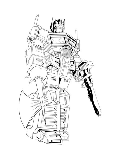 Coloriage Optimus Prime Autobot Télécharger Et Imprimer Gratuit Sur