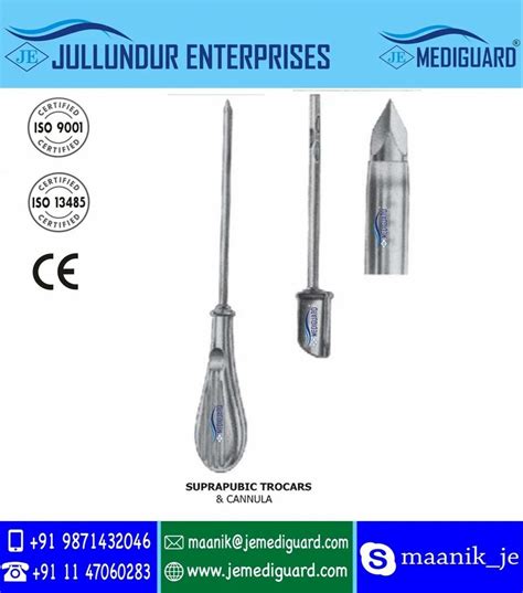 Stainless Steel Type Reusable SUPRAPUBIC TROCARS Cannula At 550