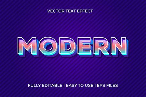 Efecto De Texto Vectorial Editable Moderno Archivos Eps Completamente