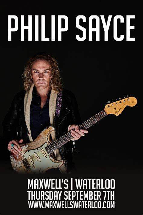 Philip Sayce Maxwell S Concerts And Events