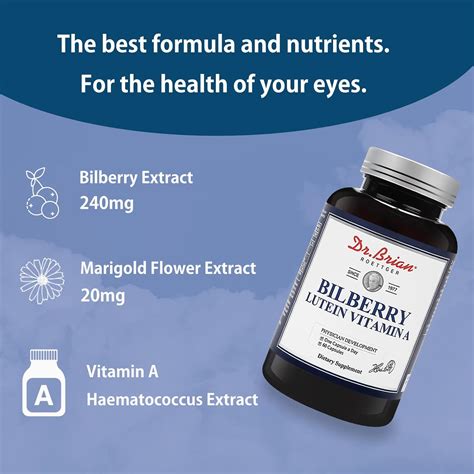 Dr Brian Eye Vitamins Lutein Capsule Lutein Supplement With Bilberry