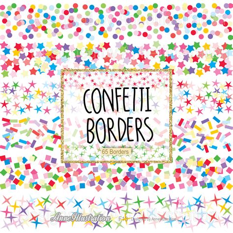 Confetti Clipart Border