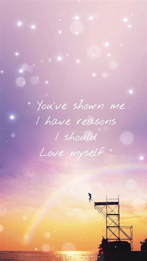 BTS love myself wallpaper | Bts wallpaper lyrics, Bts wallpaper, Bts quotes