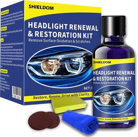 Amazon SHIELDOM Car Headlight Restoration Kit Restorer For Auto