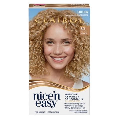 Clairol Nice N Easy 8G Natural Golden Blonde Permanent Hair Colour BIG W