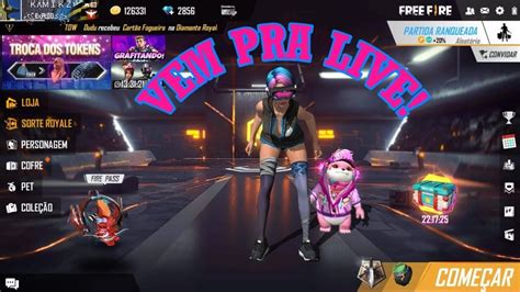 FREE FIRE AO VIVO LIVE KAMIKZ PEGANDO O MESTRE DA GAMORA YouTube