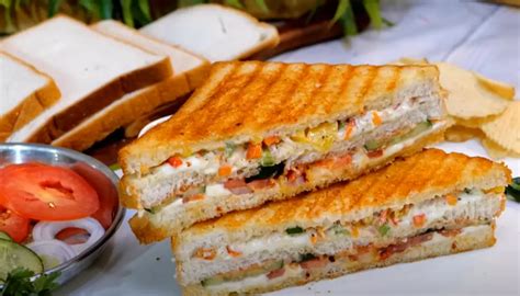 Veg Club Sandwich Recipe | How to make Club Sandwich at Home | Easy ...