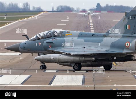 Indian Air Force Mirage Ti Taxiing At Raf Waddington Ready To Go