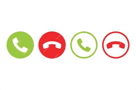 Premium Vector Call Icons End Call Icons