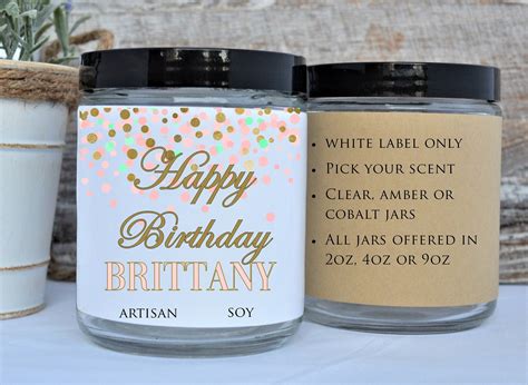 Happy Birthday Personalized Candle Custom Birthday Candle Etsy