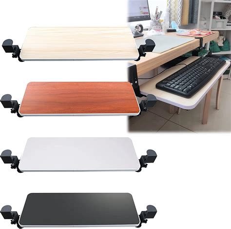 Keyboard Tray Stores Under Desk Wooden Keyboard Tray For Keyboard And