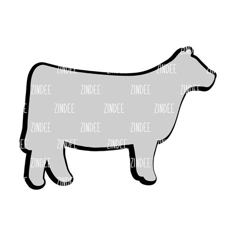 Show Heifer acrylic blank (3 inch) – Zindee.com