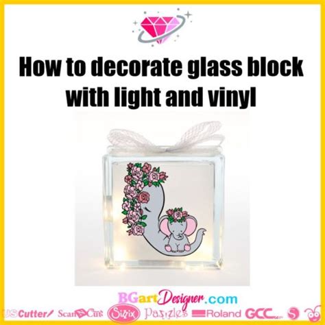 How To Decorate Glass Block With Light And Vinyl