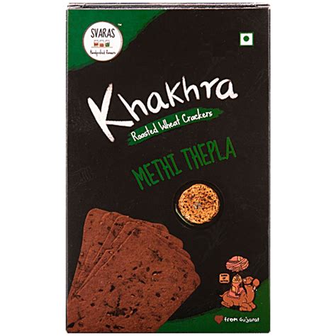 Buy Svaras Methi Thepla Khakhra Roasted Wheat Crackers Crispy And Roasted Online At Best Price