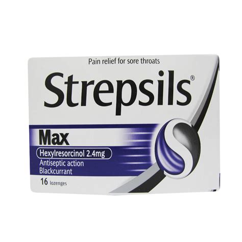 Strepsils Max Blackcurrant Lozenges S Cough Cold Allergy