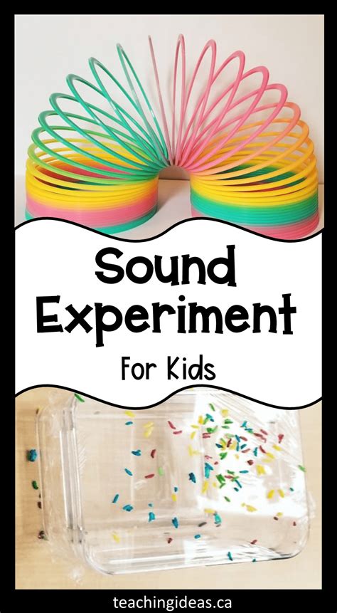 Sound Experiment For Kids To See Sound Hands On Teaching Ideas