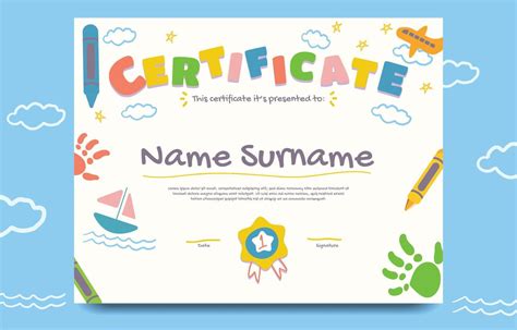 Playful Certificate for Children 21106491 Vector Art at Vecteezy