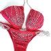 Npc Ifbb Competition Bikini Coral Metallic Crystal AB Bikini Suit Fast Shipping Pageant