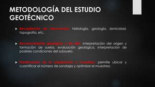 EXPLORACIÓN GEOTÉCNICA PPT