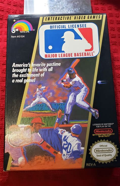 Vintage LJN Toys LTD Nintendo Major League Baseball Video Game - Etsy