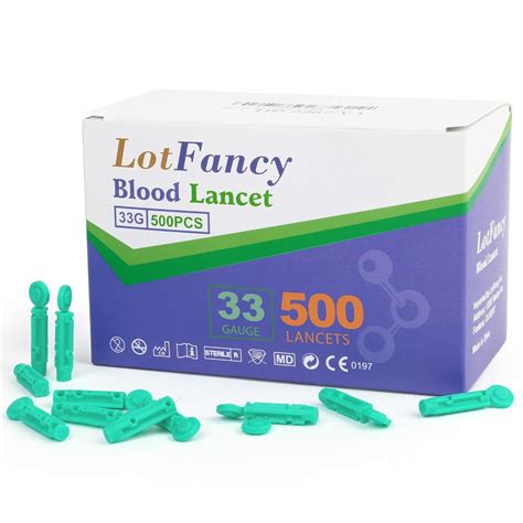 Amazon Lotfancy Lancets For Diabetes Testing Count Gauge