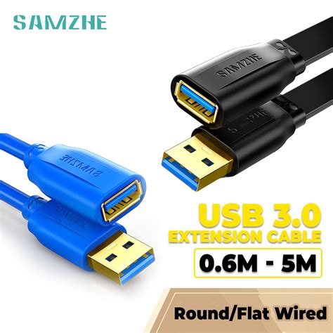 SAMZHE 0 6 5 Meter USB 3 0 Extension Male To Female USB3 0 High Speed