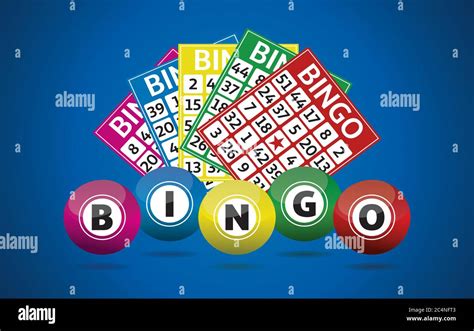 Bingo Lotterie B Lle Und Bingo Karten Konzept Vektor Illustration Stock