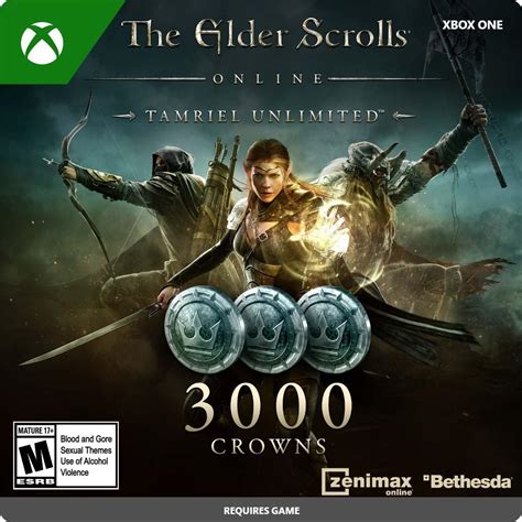 The Elder Scrolls Online Tamriel Unlimited 3 000 Crowns GameStop