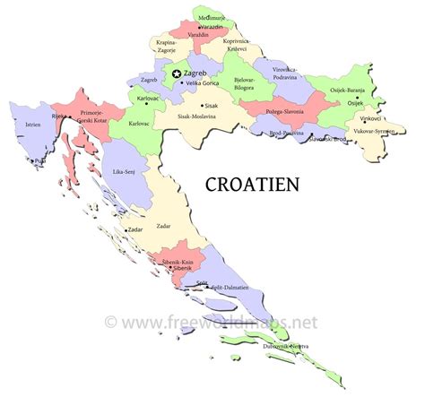 Kroatien Karten Freeworldmaps Net