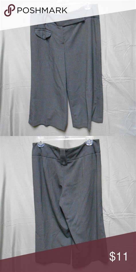 Larry Levine Gray Wide Leg Capri Pants