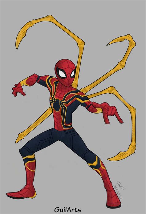 Ultimate Spider Man Iron Spider Drawing