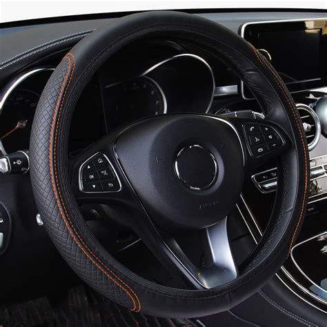 Amazon Leather Car Steering Wheel Cover Classical Leather