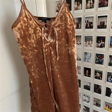 Forever 21 Crushed Velvet Slip Slips Dont Suit Depop