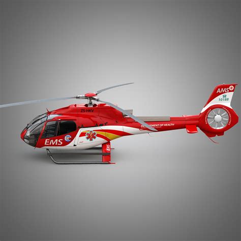 Eurocopter EC 130 Medical 3D Model 149 Dae Fbx Obj Max Free3D