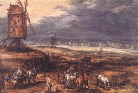 Artwork Replica Landscape With Windmills By Jan Brueghel The Elder