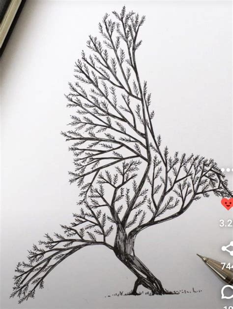 Bird tree drawing | Tree tattoo designs, Silhouette drawing, Easy ...