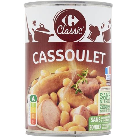 Plat Cuisiné Cassoulet Carrefour Classic La Boite De 420g à Prix Carrefour