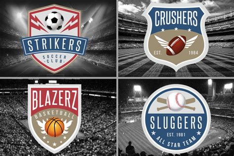 4 Sports Logos Templates By Lucion Creative | TheHungryJPEG