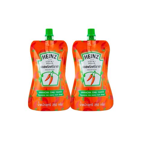 Heinz Tomato Ketchup Chilli Squeeze ไฮนซ์ ซอสมะเขือเทศ ซอสพริก แบบถุงบีบ ขนาด 250gx2ถุง Shopee