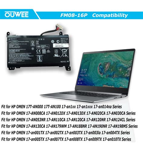 Ouwee Hstnn Lb B Fm Laptop Battery Compatible With Hp Omen An Tx