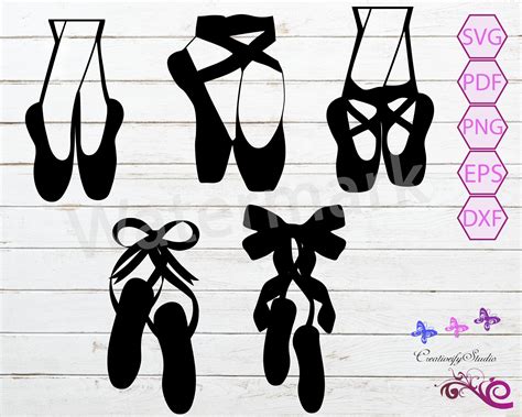 Ballet Slippers SVG Dancing Vector Ballet Shoes Ballerina Etsy Canada